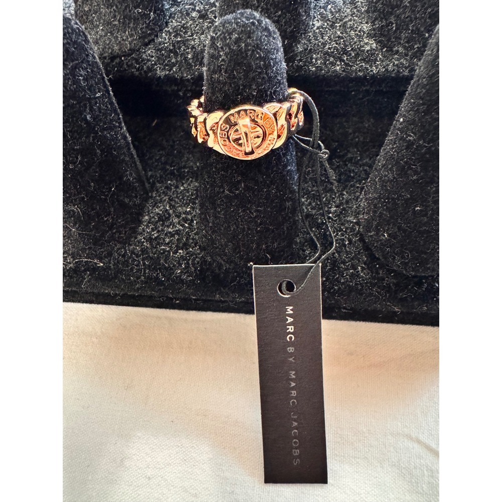 Marc by Marc Jacobs Ring Bundle Set Rose Gold Jade Green Portrait 3 Pieces NWT - Picture 7 of 8